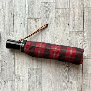 NEW Coach Signature Mini Plaid Umbrella F56050 True Red Black
